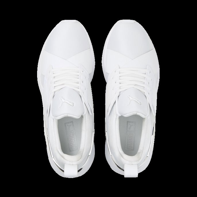 Hvit-sølv Muse X5 Metall Joggesko For Kvinner Puma På Salg
