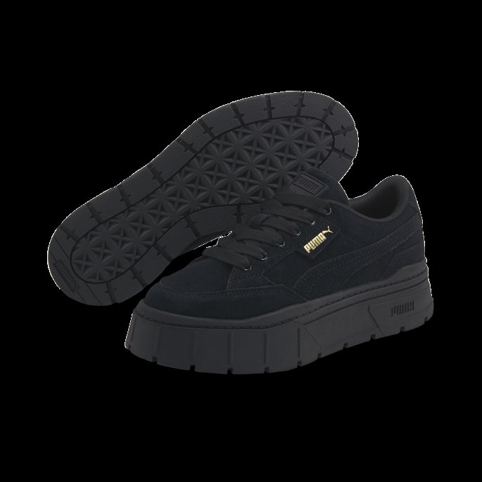 Puma På Tilbud Mayze Stack Semsket Sneakers Dame Svart