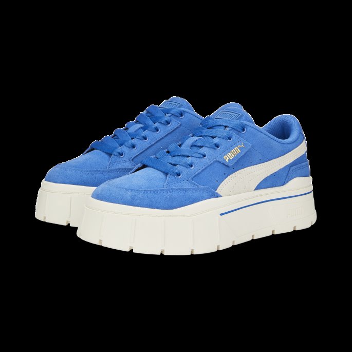 Puma På Tilbud Mayze Stack Semsket Sneakers Kvinner Nebulas Blue
