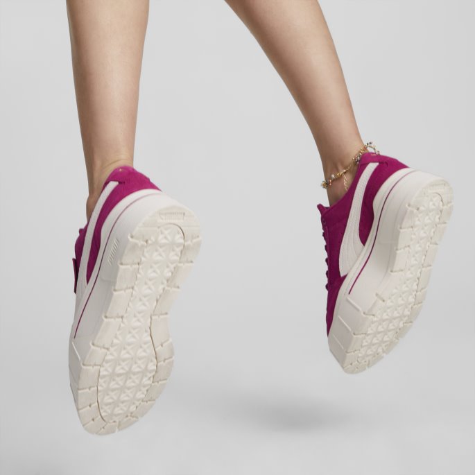 Mayze Stack Semsket Sneakers Dame Festival Fuchsia Puma På Salg