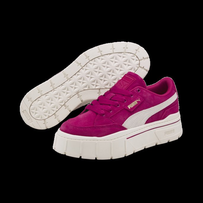 Mayze Stack Semsket Sneakers Dame Festival Fuchsia Puma På Salg