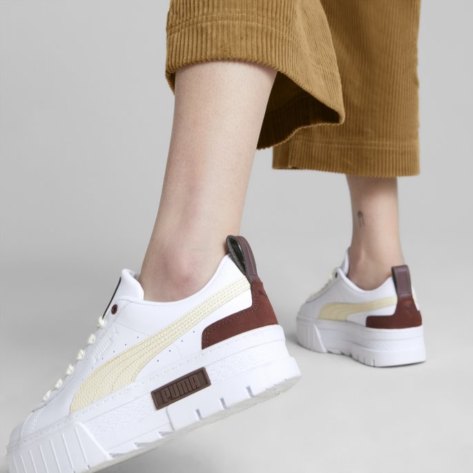 Puma På Tilbud Hvit-støvet Plomme Mayze Luxe Damesko