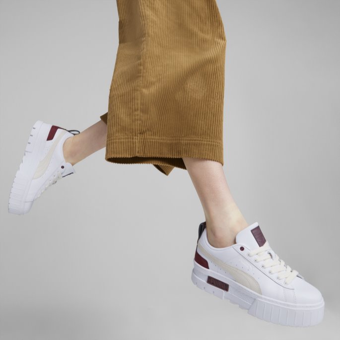 Puma På Tilbud Hvit-støvet Plomme Mayze Luxe Damesko