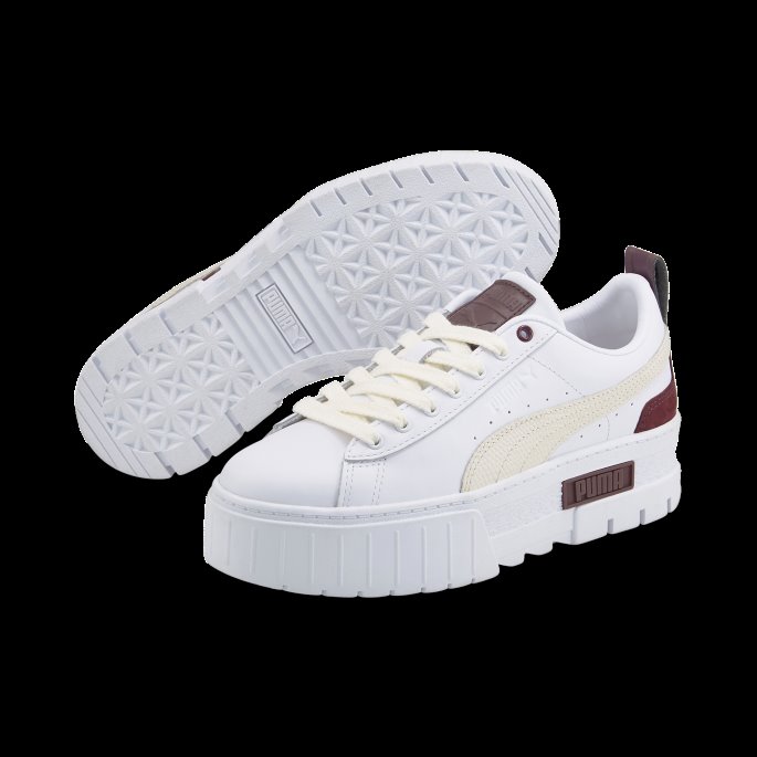 Puma På Tilbud Hvit-støvet Plomme Mayze Luxe Damesko