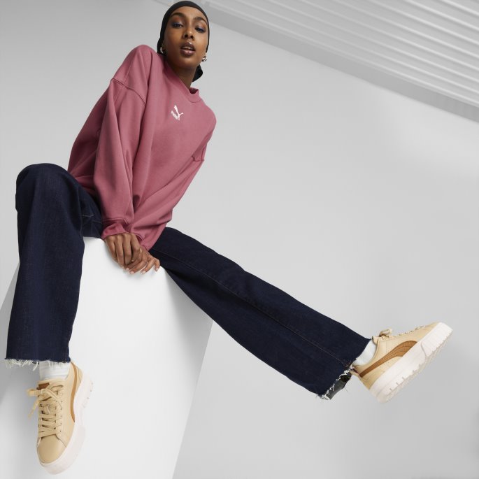 Puma På Tilbud Mayze Luxe Damesko Lett Sand