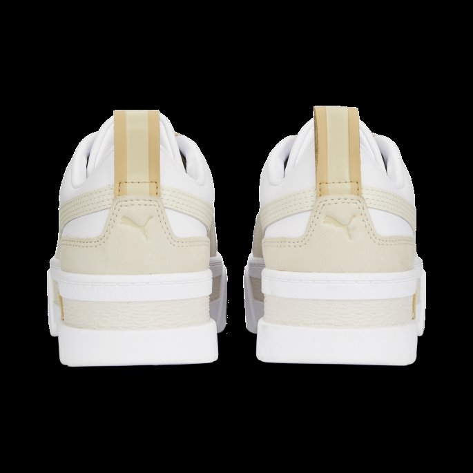 Hvit-blek Khaki Puma På Tilbud Mayze Luxe Damesko