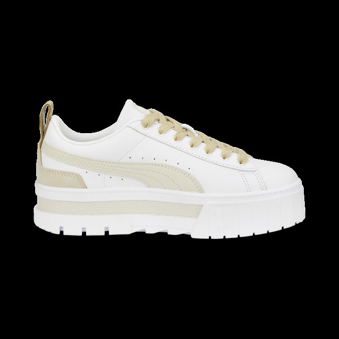 Hvit-blek Khaki Puma På Tilbud Mayze Luxe Damesko