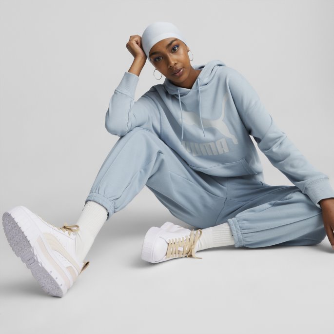 Puma På Tilbud Hvit-blek Khaki Mayze Luxe Damesko