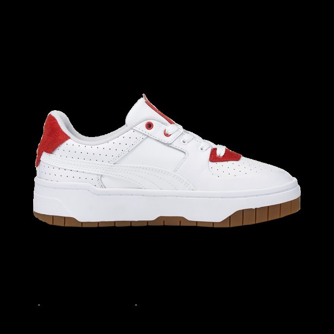 Hvit-gummi-rød Puma På Tilbud Cali Dream Heritage Dame Joggesko