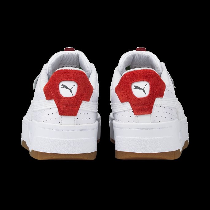 Hvit-gummi-høy Risiko Rød Puma På Tilbud Cali Dream Heritage Dame Joggesko