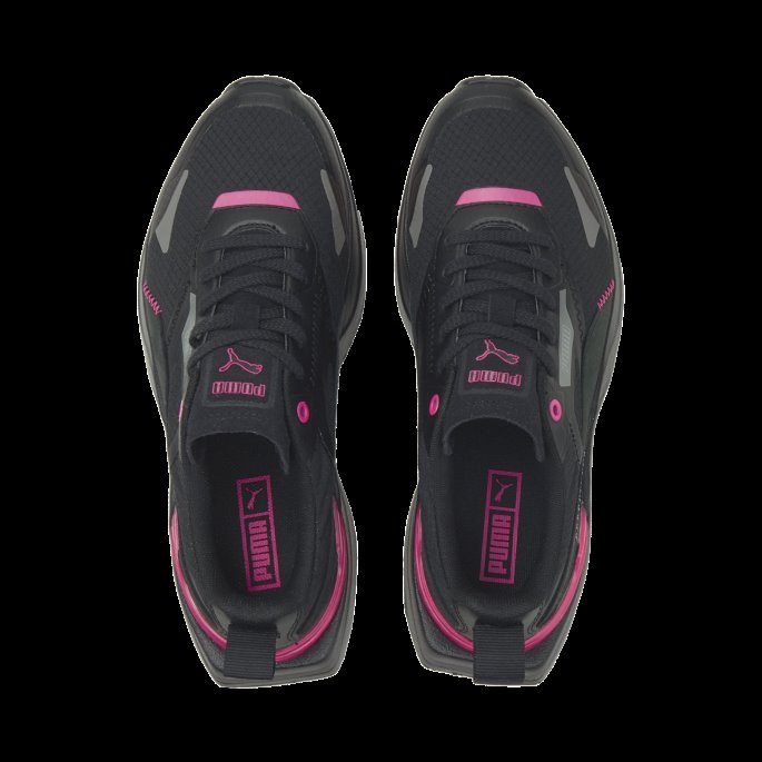 Kosmo Rider Dame Joggesko Puma På Tilbud Svart-lysende Rosa