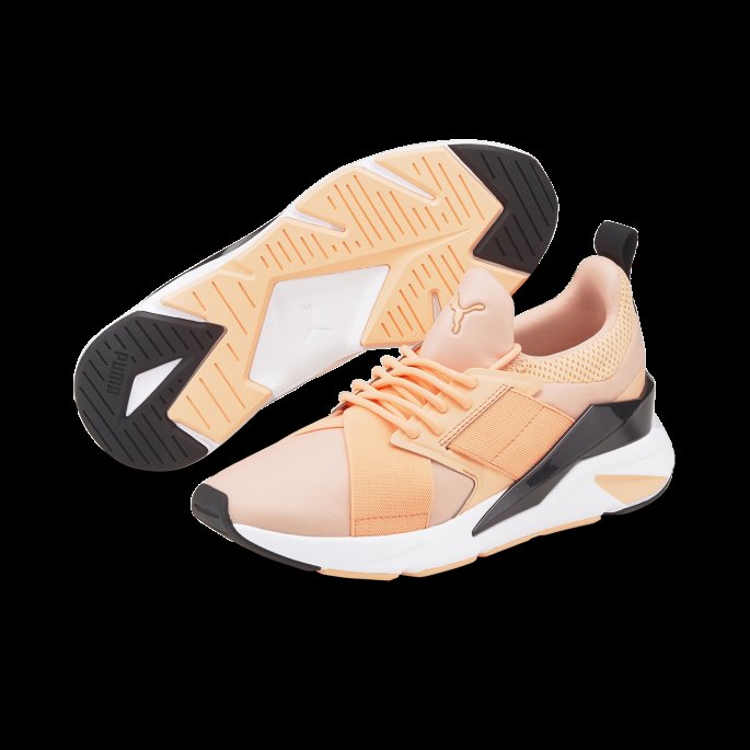 Puma På Tilbud Muse X5 Pop Joggesko For Kvinner Sprudlende Melon-hvit-svart
