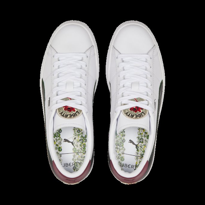 Puma På Tilbud X Liberty Basket Vtg Joggesko Dame Hvit-svart