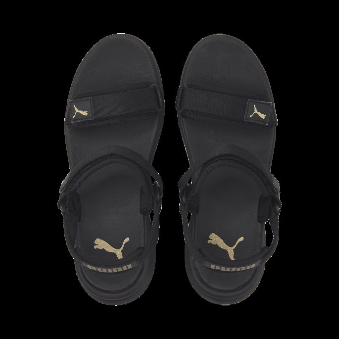 Sporty Vola Damesandaler Black-team Gull Puma På Salg
