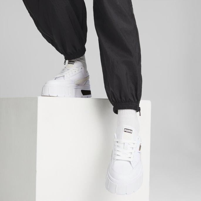 Hvit-dampende Grå Mayze Stack Joggesko Kvinner Puma På Tilbud