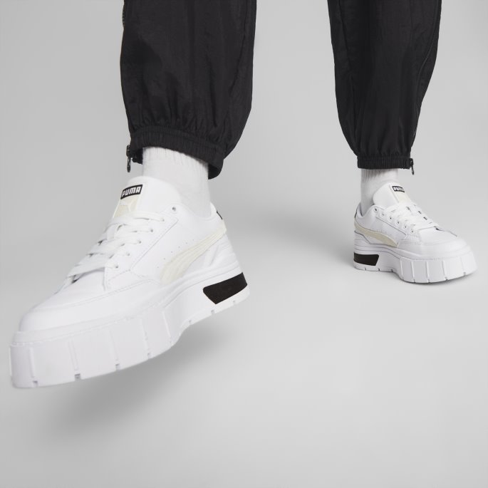 Hvit-dampende Grå Mayze Stack Joggesko Kvinner Puma På Tilbud
