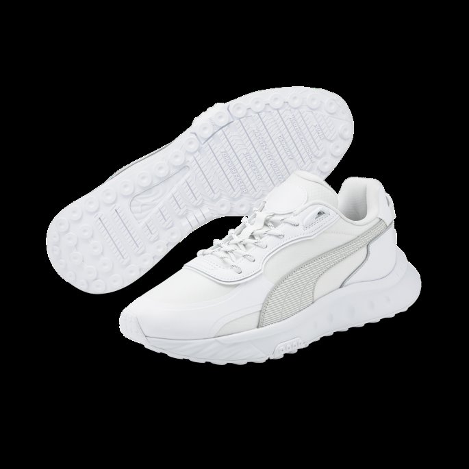 Puma På Tilbud Wild Rider Grip Joggesko Hvit-grå Fiolett