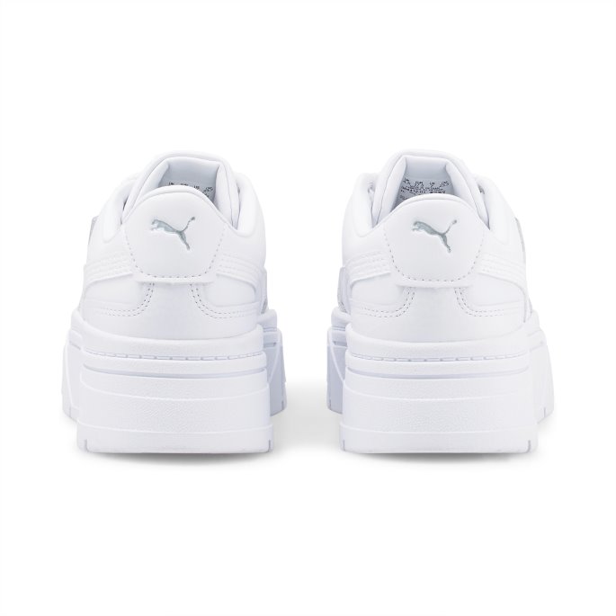 Puma På Tilbud Hvit Mayze Stack Skinn Dame Joggesko