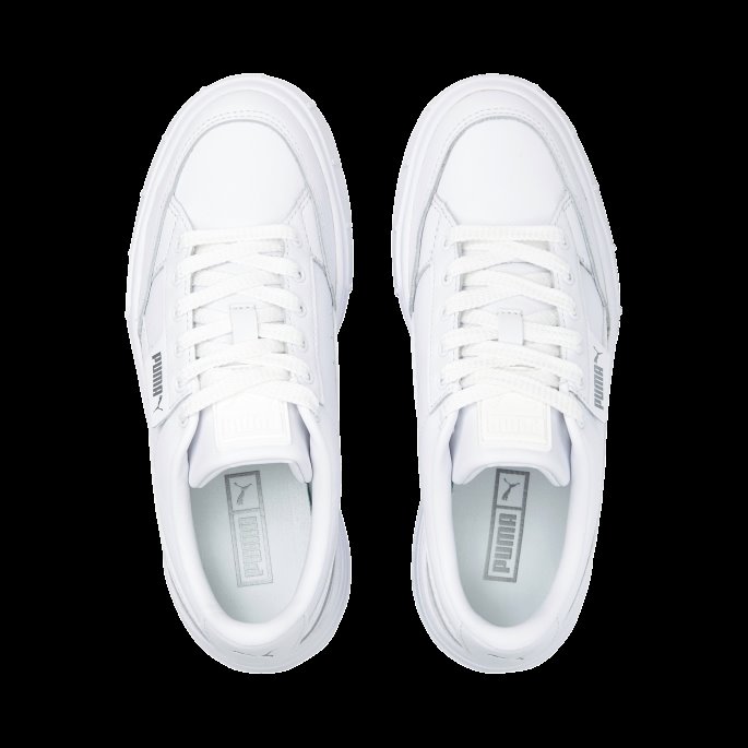 Mayze Stack Skinn Dame Joggesko Puma På Tilbud Hvit