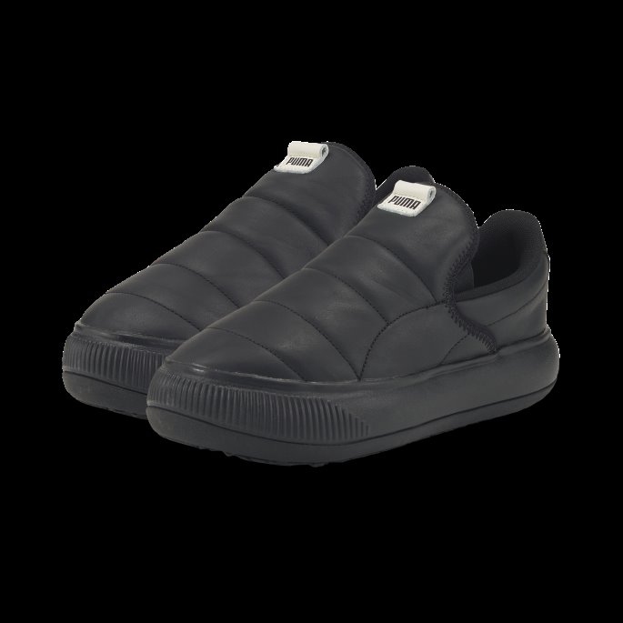 Svart Uberørt Semsket Skinn Mayu Slip-on Skinn Dame Joggesko Puma På Salg