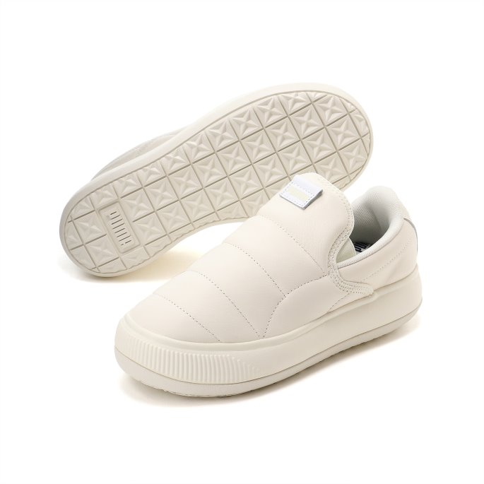 Semsket Mayu Slip-on Skinn Dame Joggesko Puma På Tilbud Marshmallow-hvit