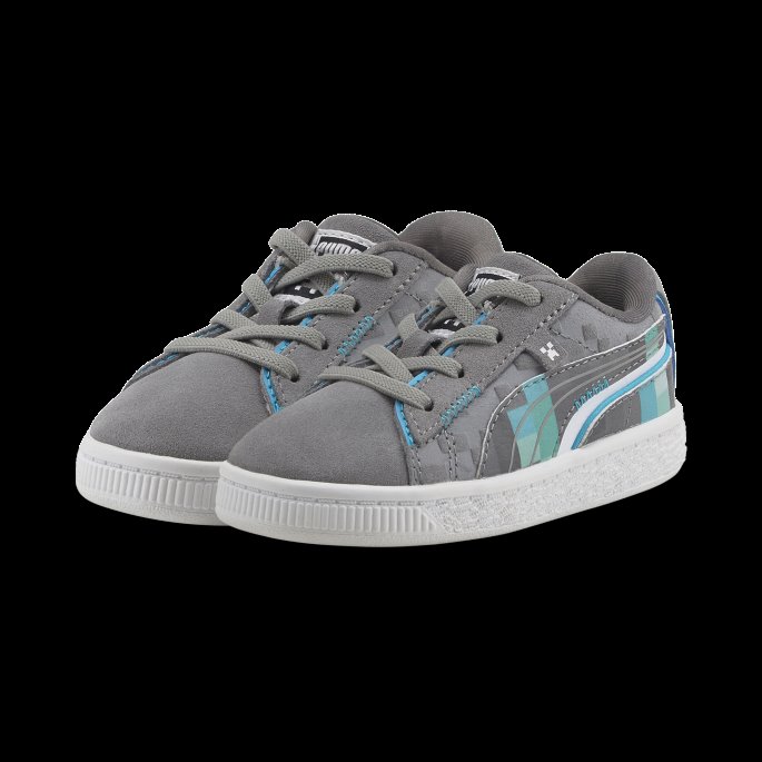 Puma På Tilbud X Minecraft Semsket Ac Babysneakers Grå Fiolett-blå Atoll