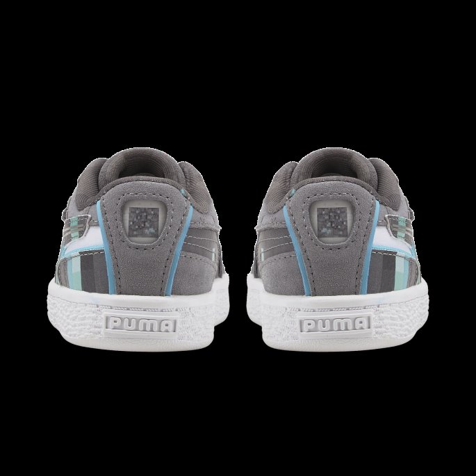 Puma På Tilbud X Minecraft Semsket Ac Babysneakers Grå Fiolett-blå Atoll