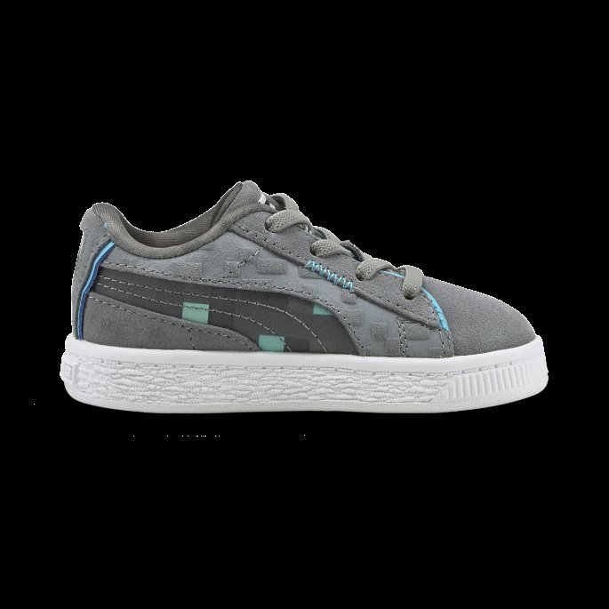 Puma På Tilbud X Minecraft Semsket Ac Babysneakers Grå Fiolett-blå Atoll
