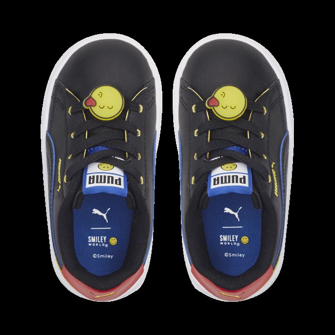Puma På Tilbud X Smileyworld Serve Pro Småbarnssko Svart-kongelig Blå-rød-gul