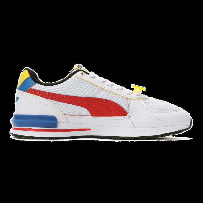 Puma På Tilbud X Smileyworld Graviton Joggesko Store Barn Hvit-rød-pulserende Gul-kongelig