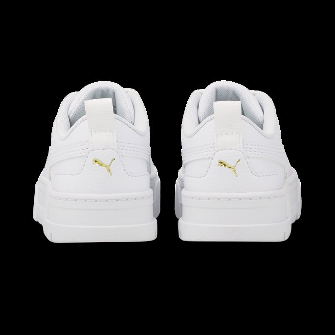 Puma På Tilbud White-team Gull Mayze Skinn Barnesko
