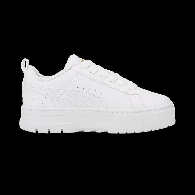 Puma På Tilbud White-team Gull Mayze Skinn Barnesko