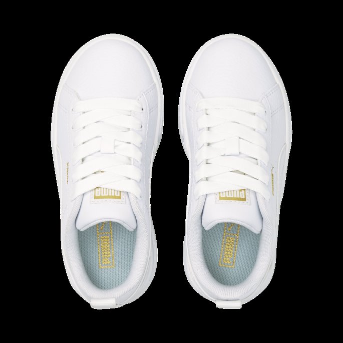 Puma På Tilbud White-team Gull Mayze Skinn Barnesko