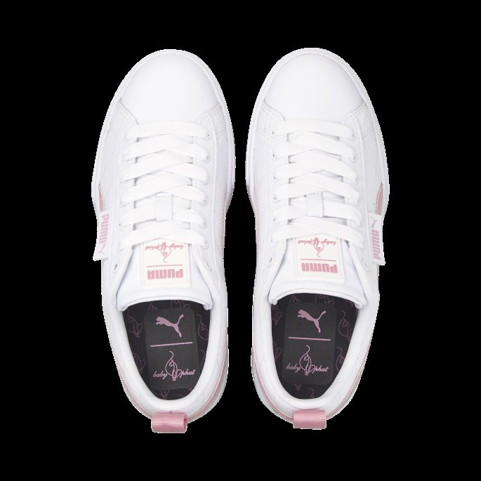 Puma På Tilbud X Baby Phat Mayze Joggesko Kvinner Hvit-prisme Rosa