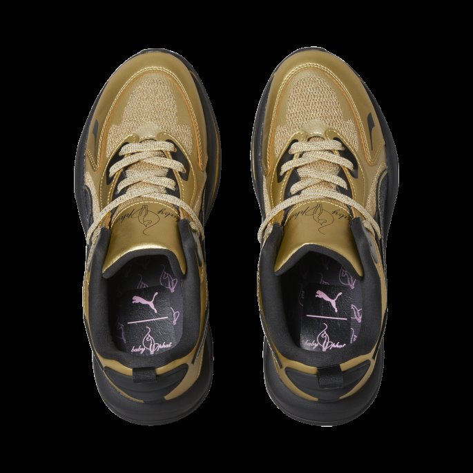 Puma På Tilbud X Baby Phat Rs Curve Dame Joggesko Team Gull-svart