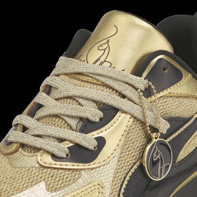 Puma På Tilbud X Baby Phat Rs Curve Dame Joggesko Team Gull-svart