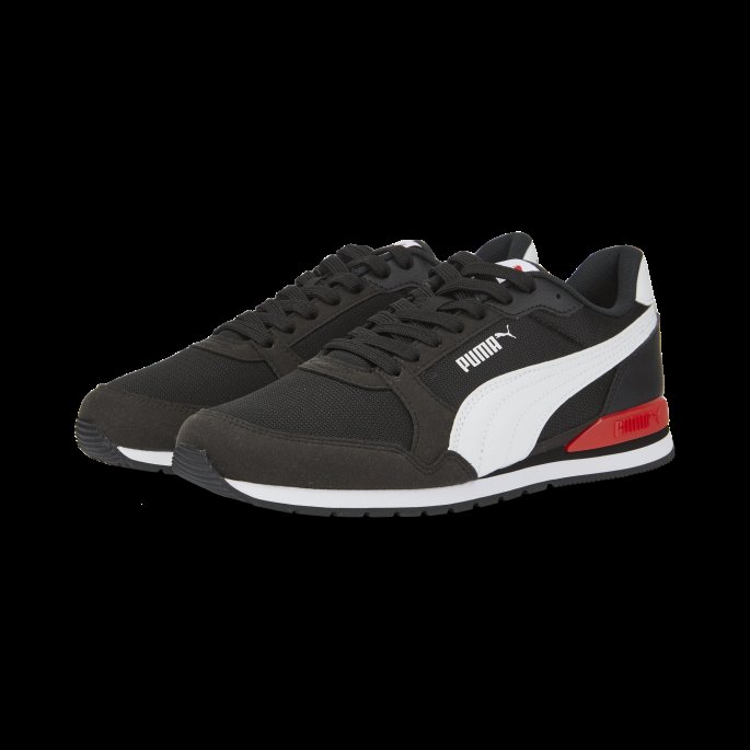 Svart-hvit-høyrisiko Rød Puma På Tilbud St Runner V3 Mesh Joggesko