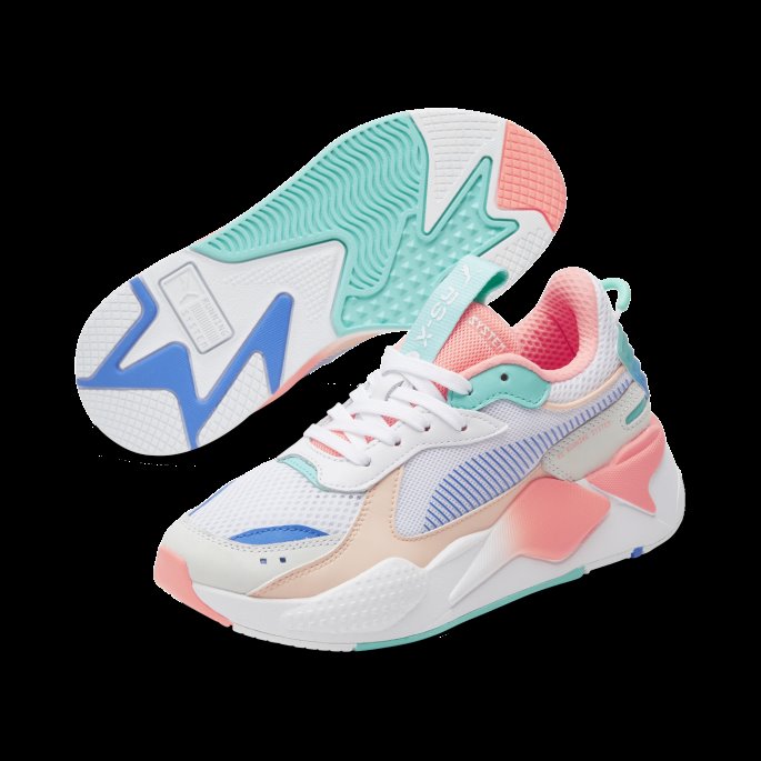 Puma På Tilbud Rs-x Fade Joggesko For Kvinner Hvit-fersken Parfait-bluemazing