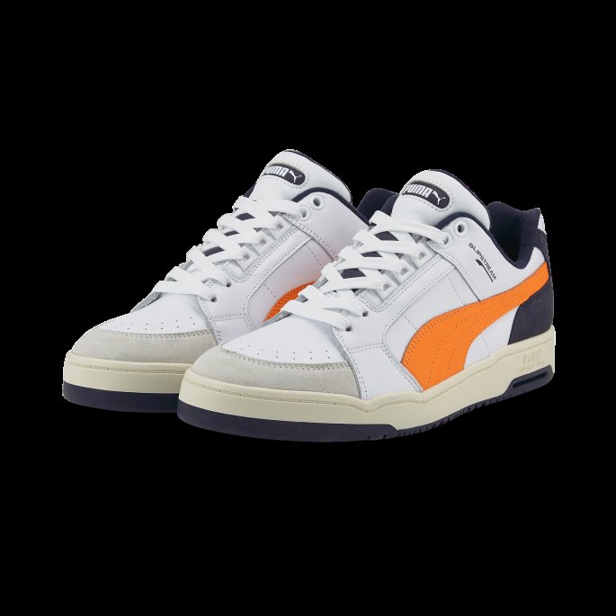 Slipstream Lo Retro Joggesko Puma På Tilbud Hvit-pulserende Oransje