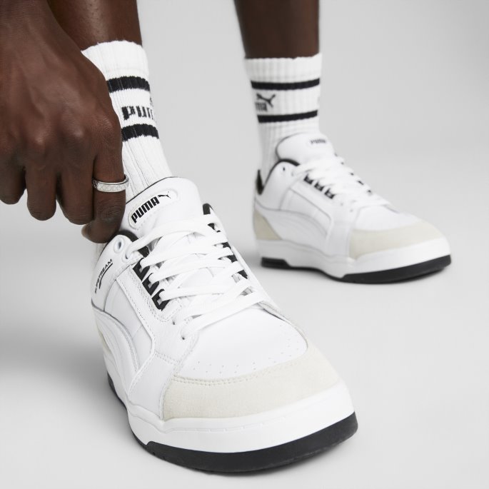 Puma På Tilbud Slipstream Lo Retro Joggesko For Menn Hvit-dampgrå