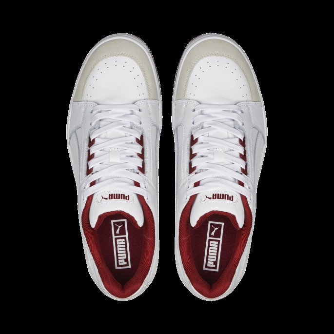Slipstream Lo Retro Sneakers For Menn Puma På Tilbud Hvit-intens Rød