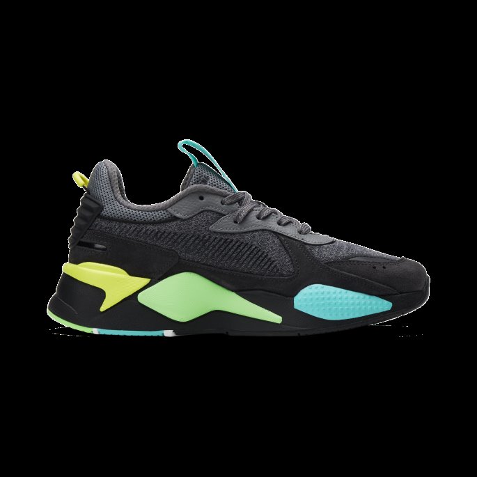Rs-x Highlighter Joggesko For Menn Puma På Tilbud Castlerock-svart-fluo Gul