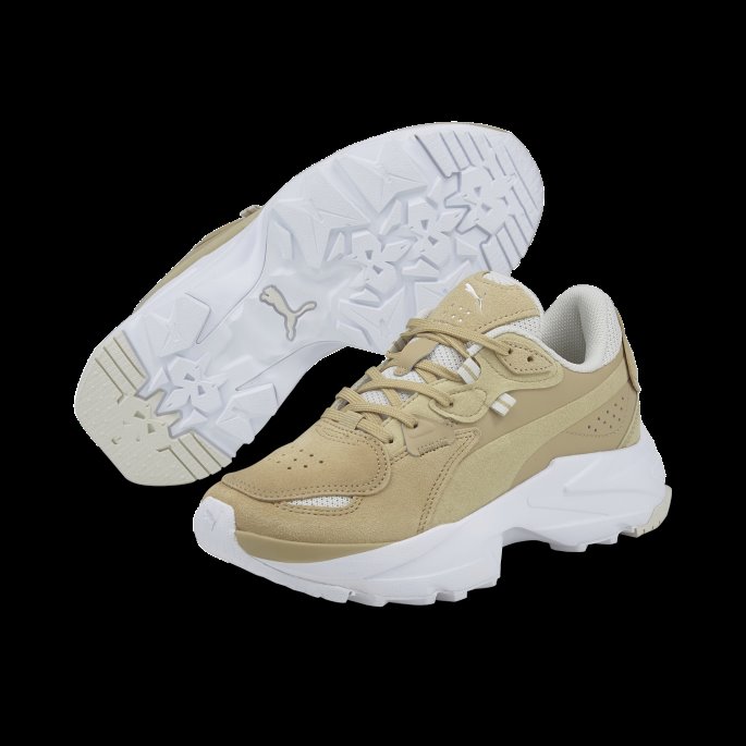 Puma På Tilbud Blek Khaki-hvit Orkid Myke Joggesko For Kvinner