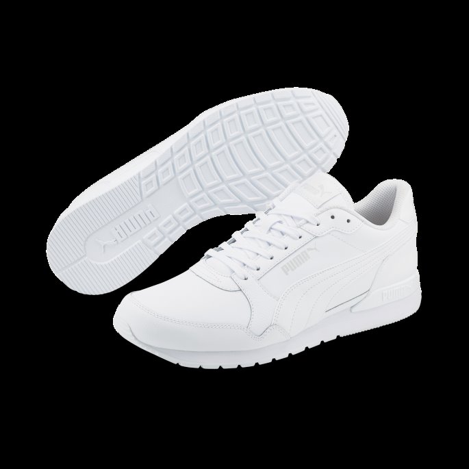 St Runner V3 L Joggesko Puma På Tilbud Hvit-hvit-grå Fiolett