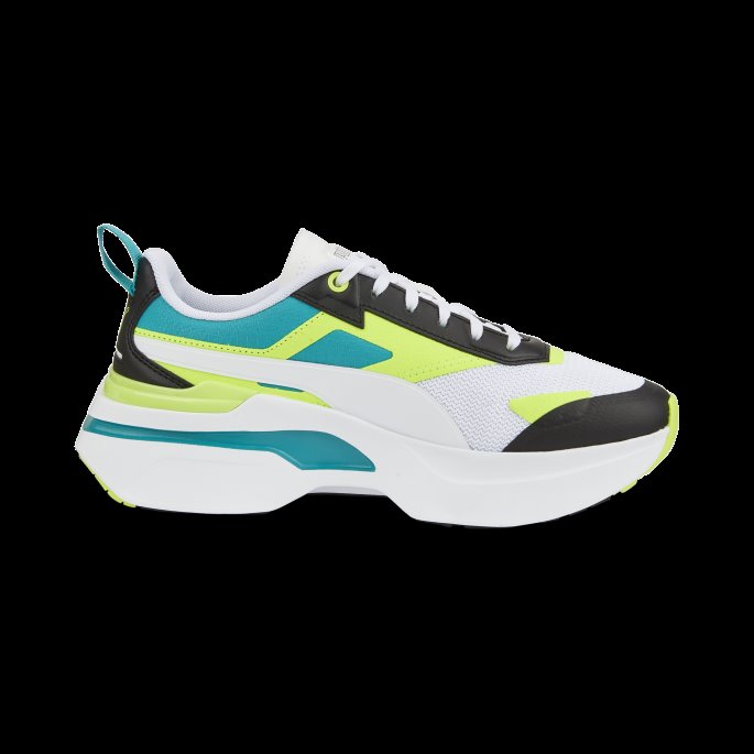 Kosmo Rider Pop Joggesko For Kvinner Hvit-lime Squeeze Puma På Salg