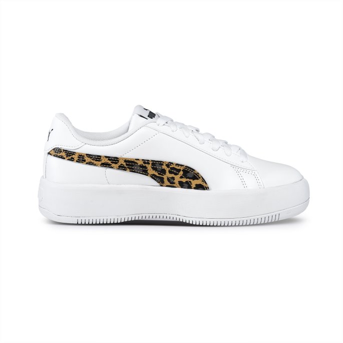 Puma På Tilbud Lily Platform Leo Damesko Hvit-svart