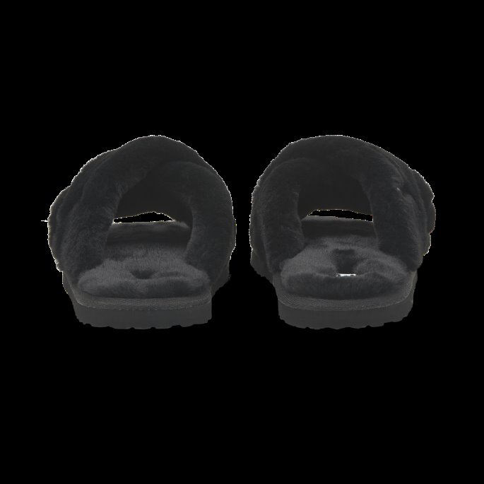 Svart-hvit Puma På Tilbud Fluff X Strap Dameslide
