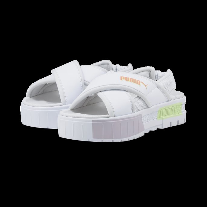 Mayze Mismatched Damesandaler Puma På Tilbud Hvit-nimbus Sky