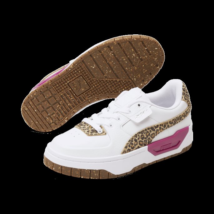 Hvit-festival Fuchsia-sølv Puma På Tilbud Cali Dream Natural Lux Dame Joggesko