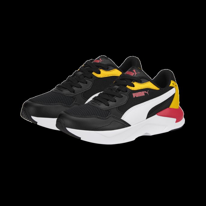Svart-hvit-lilla Pop-laks Puma På Tilbud X-ray Speed Lite Ungdomstrenere